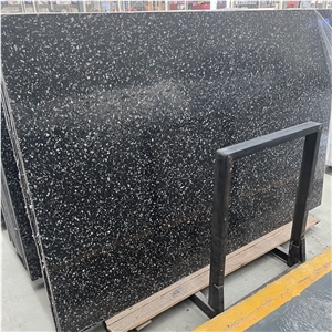 Moon Lake Dark Terrazzo Stone Slab For Interior Wall Design
