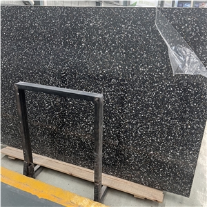 Moon Lake Dark Terrazzo Stone Slab For Interior Wall Design
