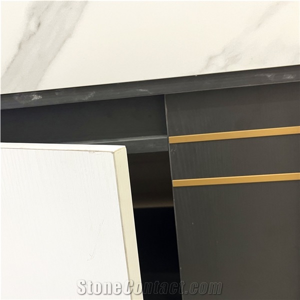 New Design Customized Bathroom Sintered Stone Vanity Cabinet