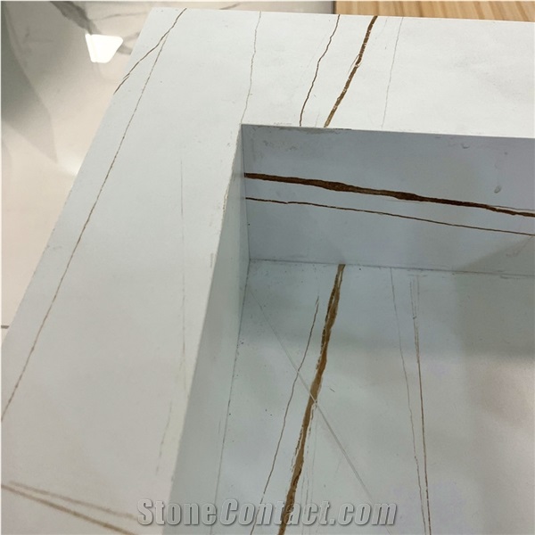 New Design White Bathroom Vanity Cabinets Sintered Stone