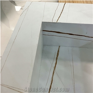 New Design White Bathroom Vanity Cabinets Sintered Stone