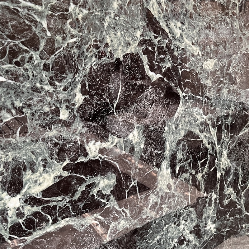 Polished Green Sintered Stone Background Wall For Home Decor