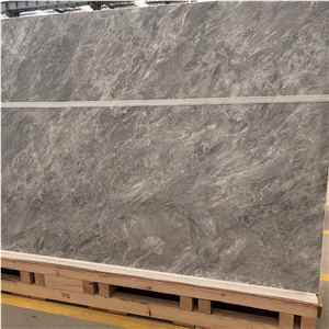 Polished Grey Sintered Stone Slabs Interior Floor Home Decor