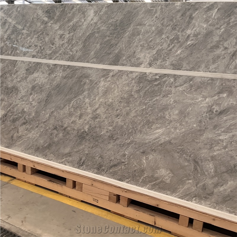 Polished Grey Sintered Stone Slabs Interior Floor Home Decor