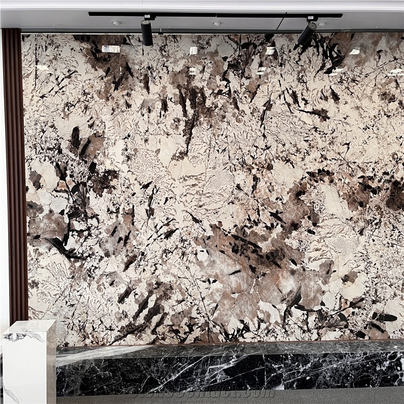 Sintered Stone Slab Background Wall For Hotel And Home Decor