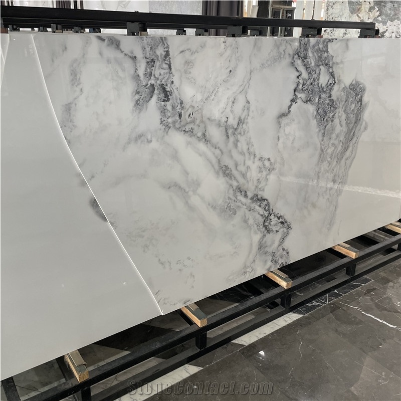 Solid Surface White Sintered Stone, Large Slabs