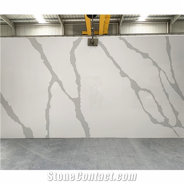 Top Quality Factory Price Calacatta White Quartz Stone Slabs