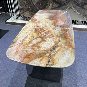 Apache Red Quartzite Rectangle Table Top For Hotel Furniture