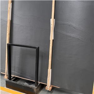 Brazil California Brilliant Black Quartzite Slabs For Home