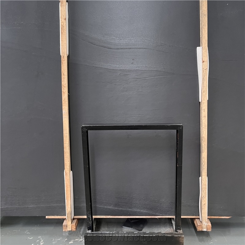 Brazil California Brilliant Black Quartzite Slabs For Home