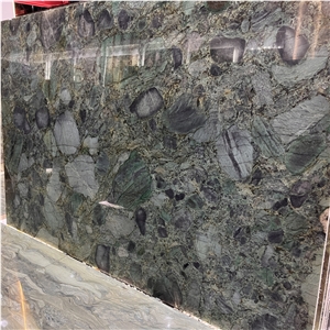 Brazil Luxury Polished Jungle Jewel Quartzite Slabs For Wall