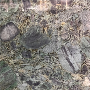 Brazil Luxury Polished Jungle Jewel Quartzite Slabs For Wall