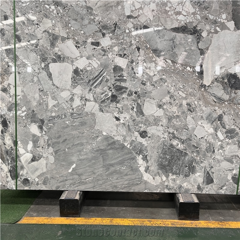China Special Stone Panda Grey Marble Slabs Tile For Project