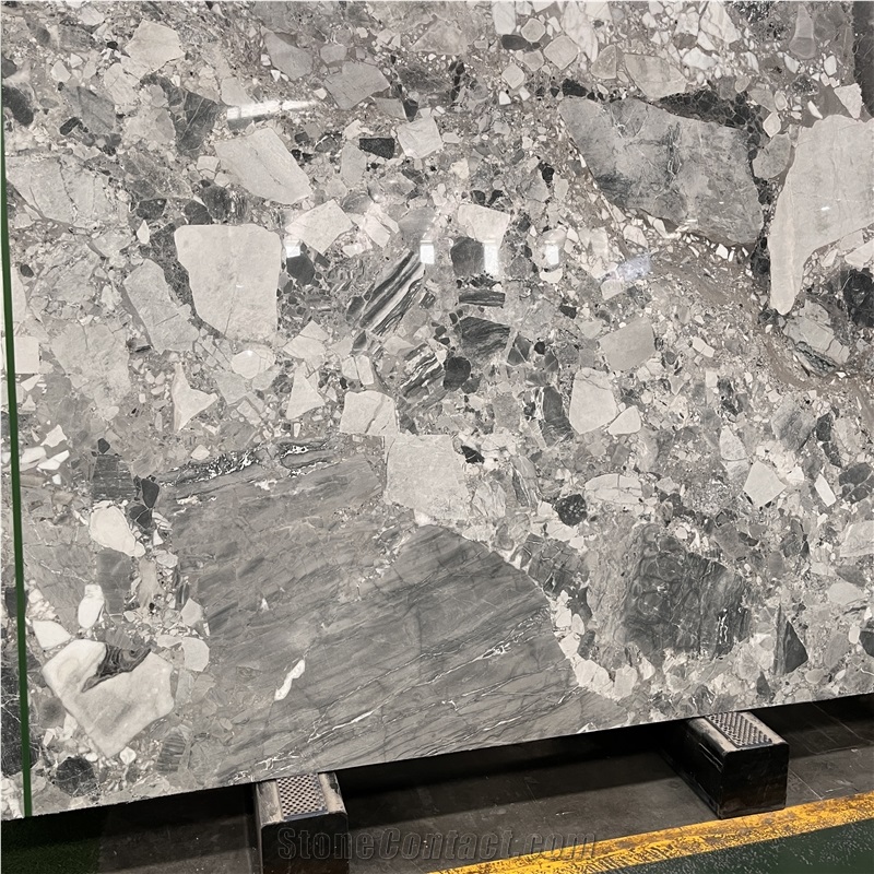 China Special Stone Panda Grey Marble Slabs Tile For Project
