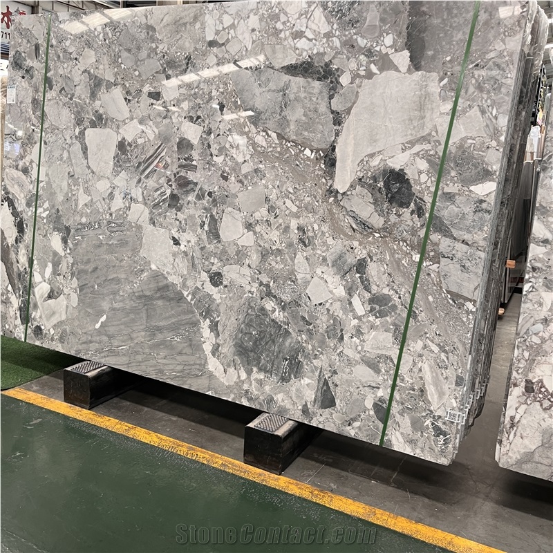 China Special Stone Panda Grey Marble Slabs Tile For Project