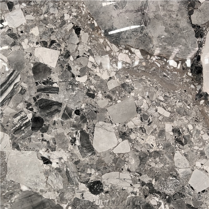 China Special Stone Panda Grey Marble Slabs Tile For Project