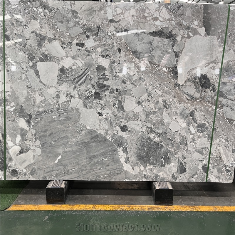China Special Stone Panda Grey Marble Slabs Tile For Project