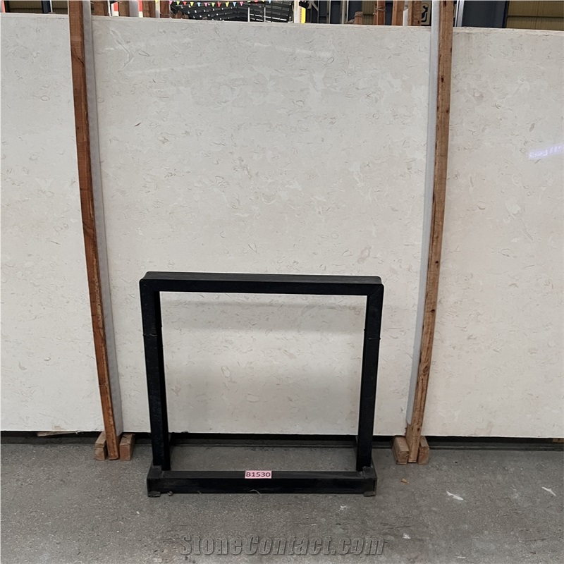 Crema Pearl Limestone Slabs Tiles For Exterior Wall Cladding