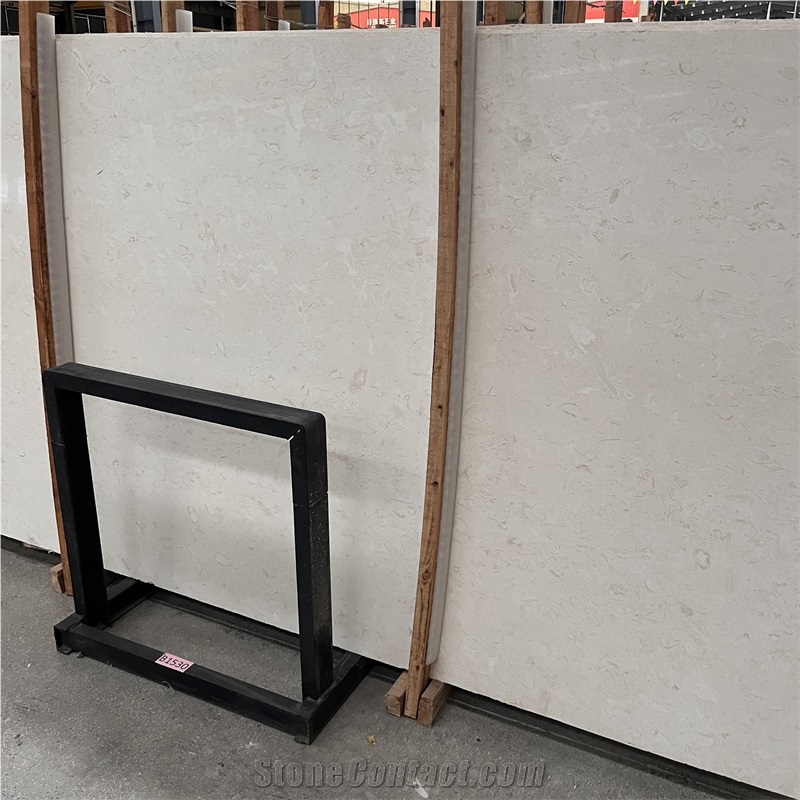 Crema Pearl Limestone Slabs Tiles For Exterior Wall Cladding