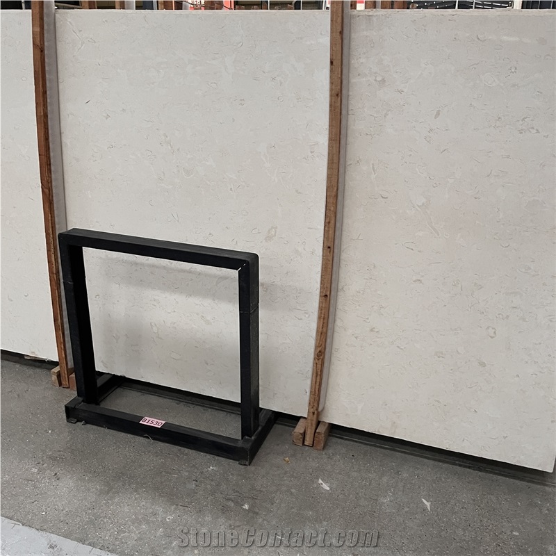 Crema Pearl Limestone Slabs Tiles For Exterior Wall Cladding