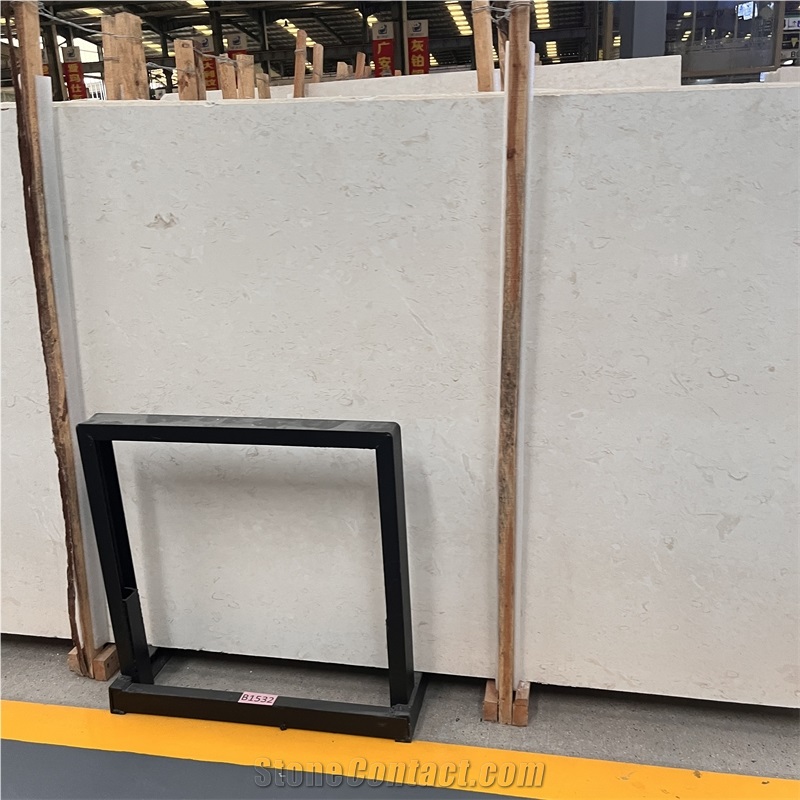 Crema Pearl Limestone Slabs Tiles For Exterior Wall Cladding