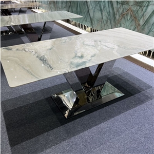Custom Funiture Macaubas Fantasy Quartzite Dining Coffee Table