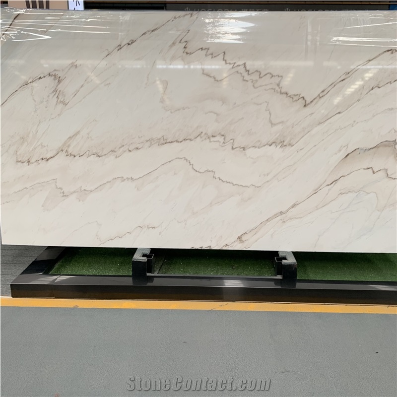 Custom Palissandro White Marble Slabs For Floor Design