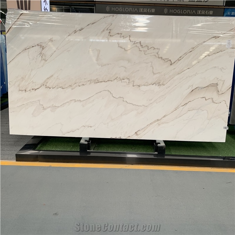 Custom Palissandro White Marble Slabs For Floor Design