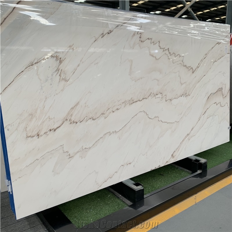 Custom Palissandro White Marble Slabs For Floor Design
