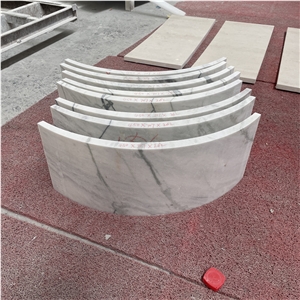Customize Design Clivia White Marble Column For Indoor Decor