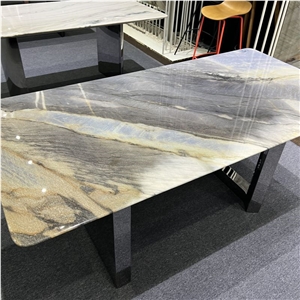 Customized Design Azul Imperial Quartzite Table Top For Home