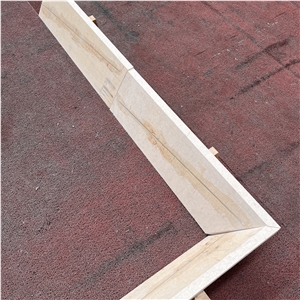Customized Design Beige Limestone Door Trim For Villa Decor