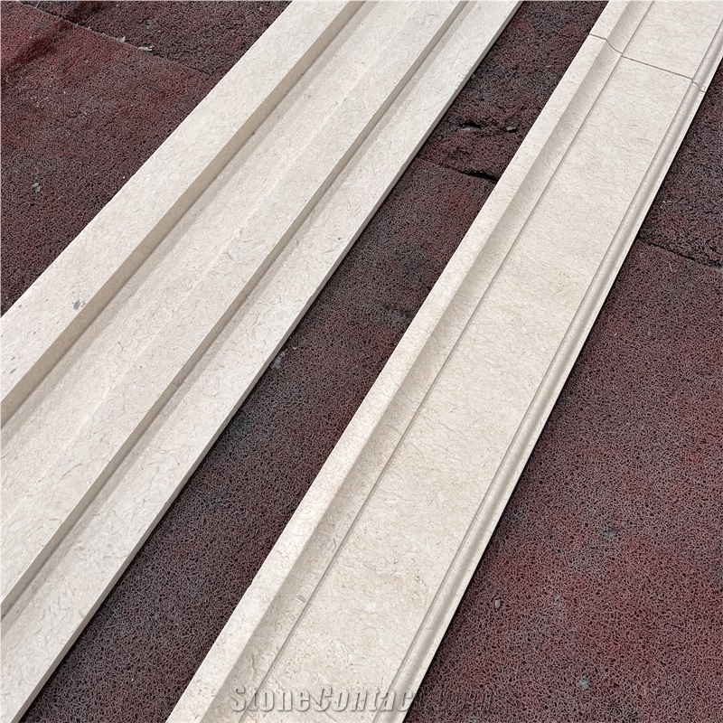 Customized Design Beige Limestone Door Trim For Villa Decor