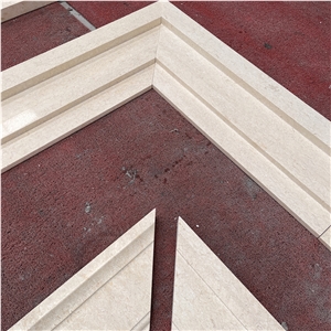 Customized Design Beige Limestone Door Trim For Villa Decor
