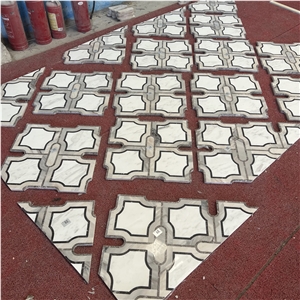 Customized Design Marble Waterjet Medallions For Floor Tiles