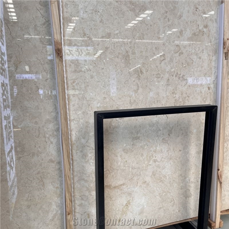 Customized Golden Leaf Beige Marble For Hotel Floor Decor