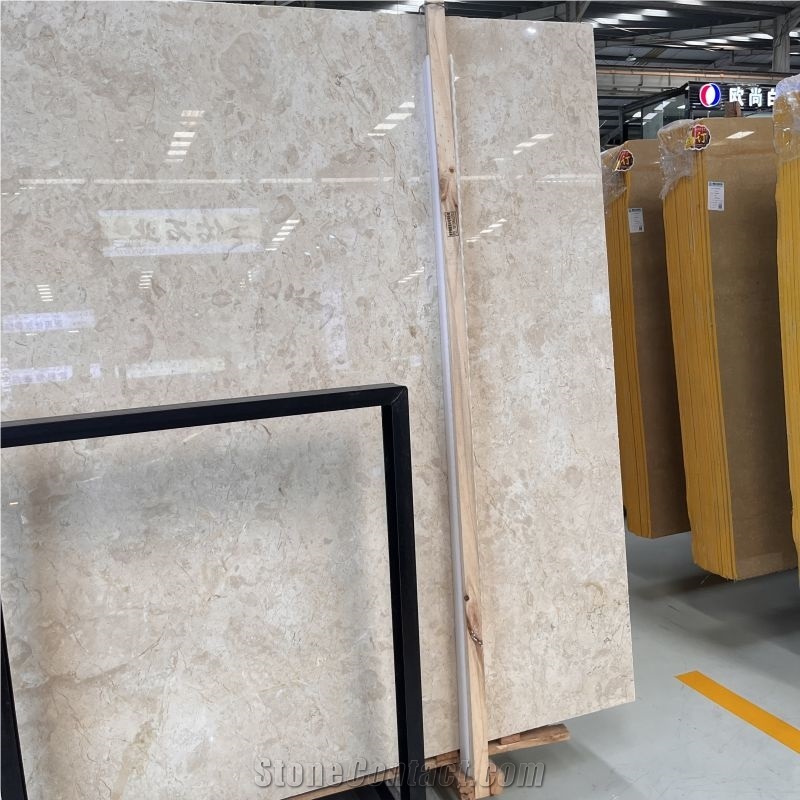Customized Golden Leaf Beige Marble For Hotel Floor Decor