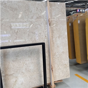 Customized Golden Leaf Beige Marble For Hotel Floor Decor