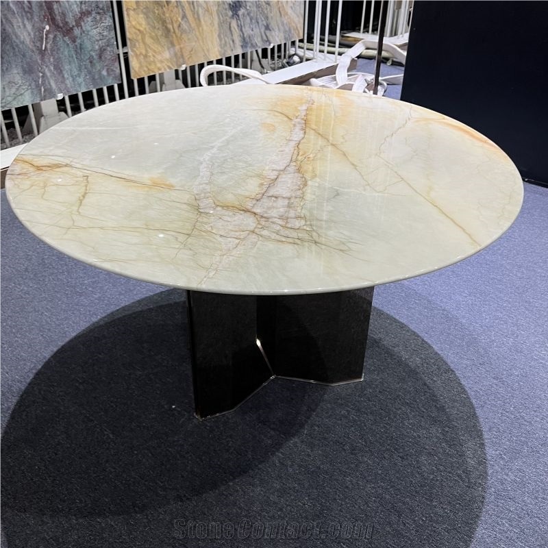 Customized Home Furniture Natural Stone Round Table Top