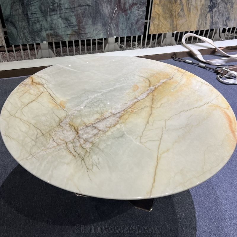 Customized Home Furniture Natural Stone Round Table Top