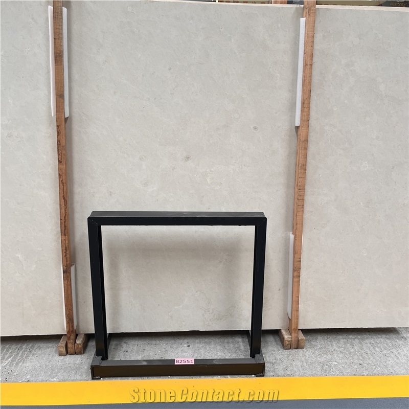 Customized Honed Surface Vratza Limestone Slabs For Walling