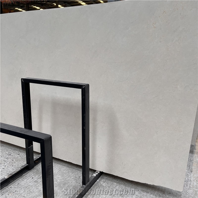 Customized Honed Surface Vratza Limestone Slabs For Walling