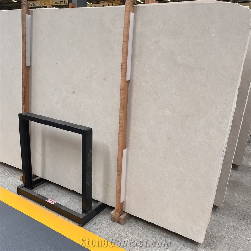 Customized Honed Surface Vratza Limestone Slabs For Walling