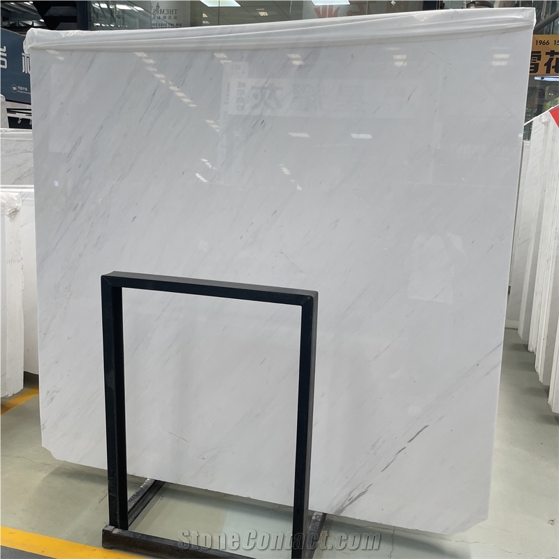 Customized Polished New Ariston White Marble Slabs Tiles