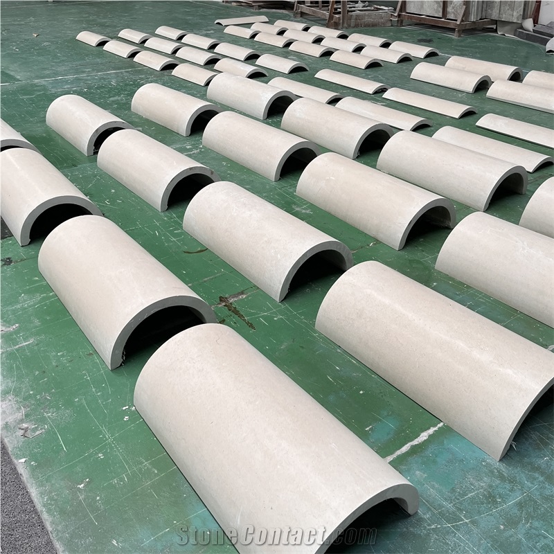 Customized Size Beige Limestone Column Panels