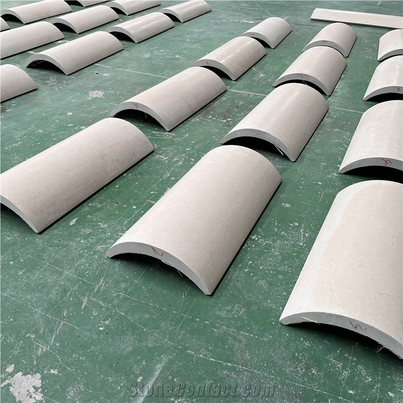 Customized Size Beige Limestone Column Panels
