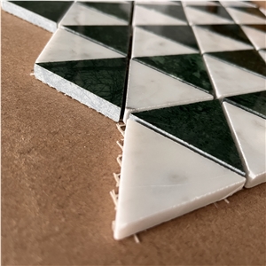 Factory Direct Natural Marble Triangle Marble Mosaic Tiles