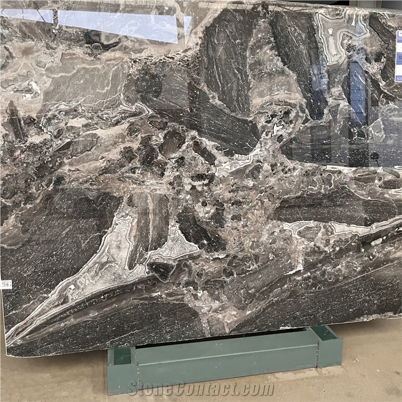 Factory Direct Silver Fantasy Marble Slab For Home Wall Tile
