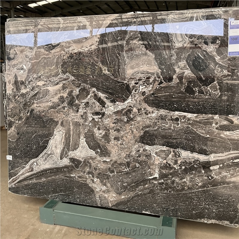 Factory Direct Silver Fantasy Marble Slab For Home Wall Tile