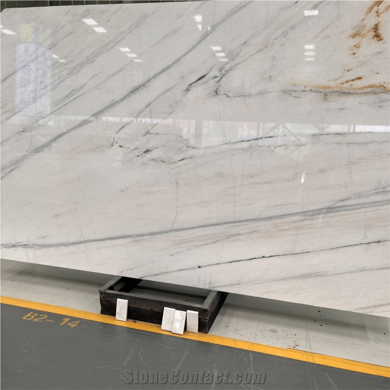 Factory Price China Dior White Marble Slab With Black Veins